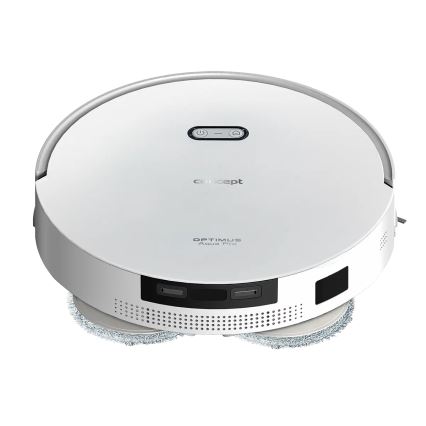 Concept VR4050 - viedais robotu putekļsūcējs ar mopu 2 vienā OPTIMUS AQUA PRO LASER 3D 600W/230V 5200 mAh Wi-Fi balts