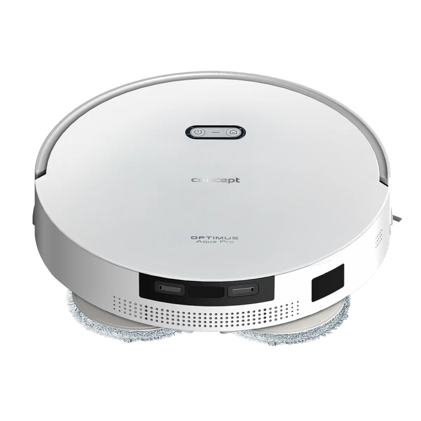 Concept VR4050 - viedais robotu putekļsūcējs ar mopu 2 vienā OPTIMUS AQUA PRO LASER 3D 600W/230V 5200 mAh Wi-Fi balts