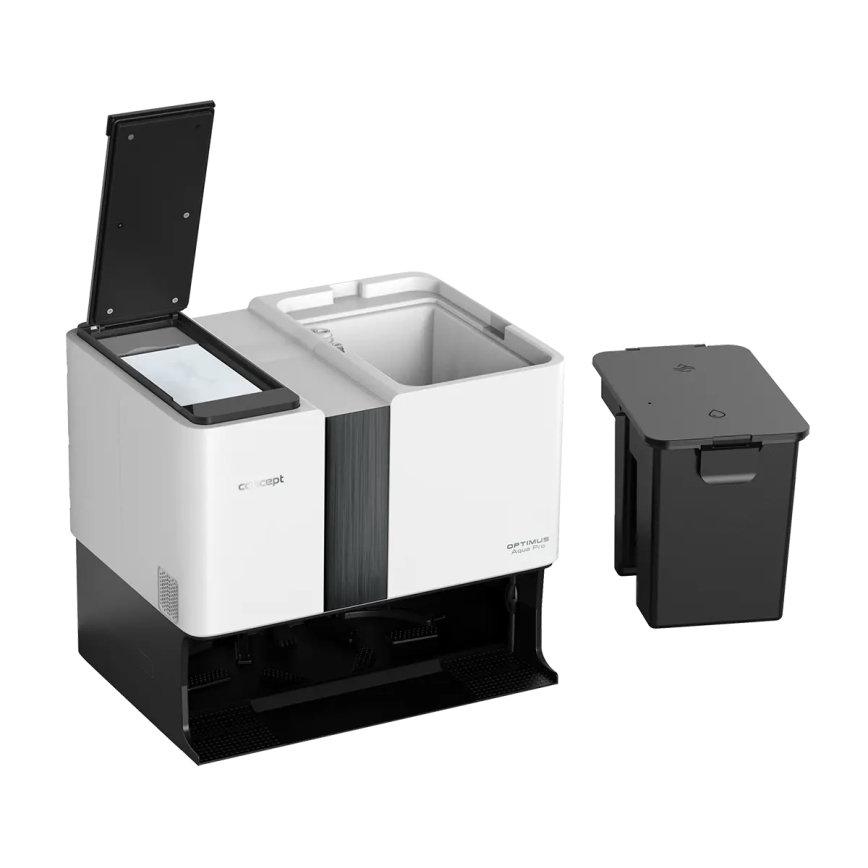 Concept VR4050 - viedais robotu putekļsūcējs ar mopu 2 vienā OPTIMUS AQUA PRO LASER 3D 600W/230V 5200 mAh Wi-Fi balts