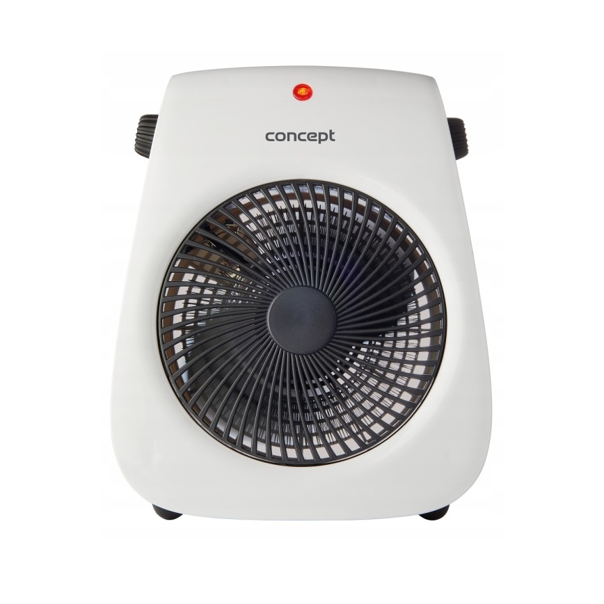 Concept vt7040 - Ventilators ar sildīšanas elementu 1000/2000W/230V balts