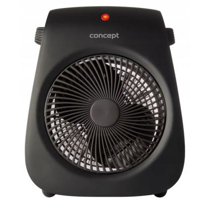 Concept vt7041 - Ventilators ar sildītāju 1000/2000W/230V melns