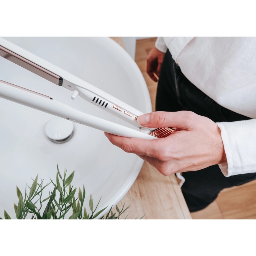 Concept VZ2110 - Matu taisnotājs GLAM STYLE 48W/230V balta/rožu zelta