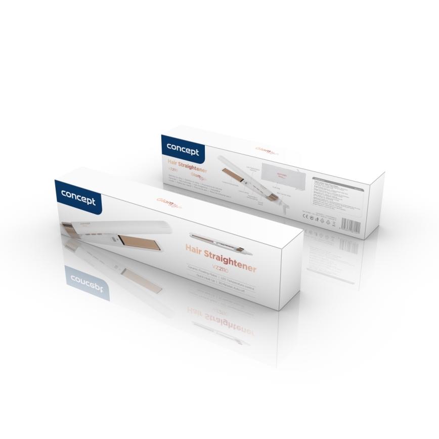 Concept VZ2110 - Matu taisnotājs GLAM STYLE 48W/230V balta/rožu zelta