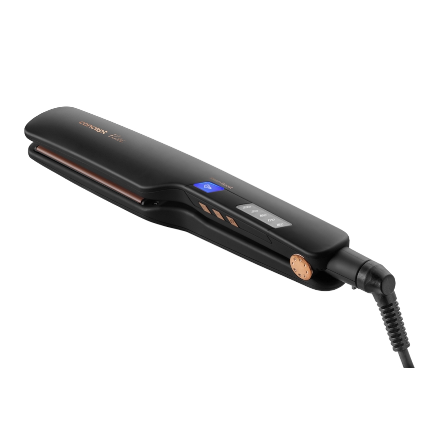 Concept VZ6010 - Tvaika matu taisnotājs ar LED displeju ELITE STEAM BOOST 54W/230V melna