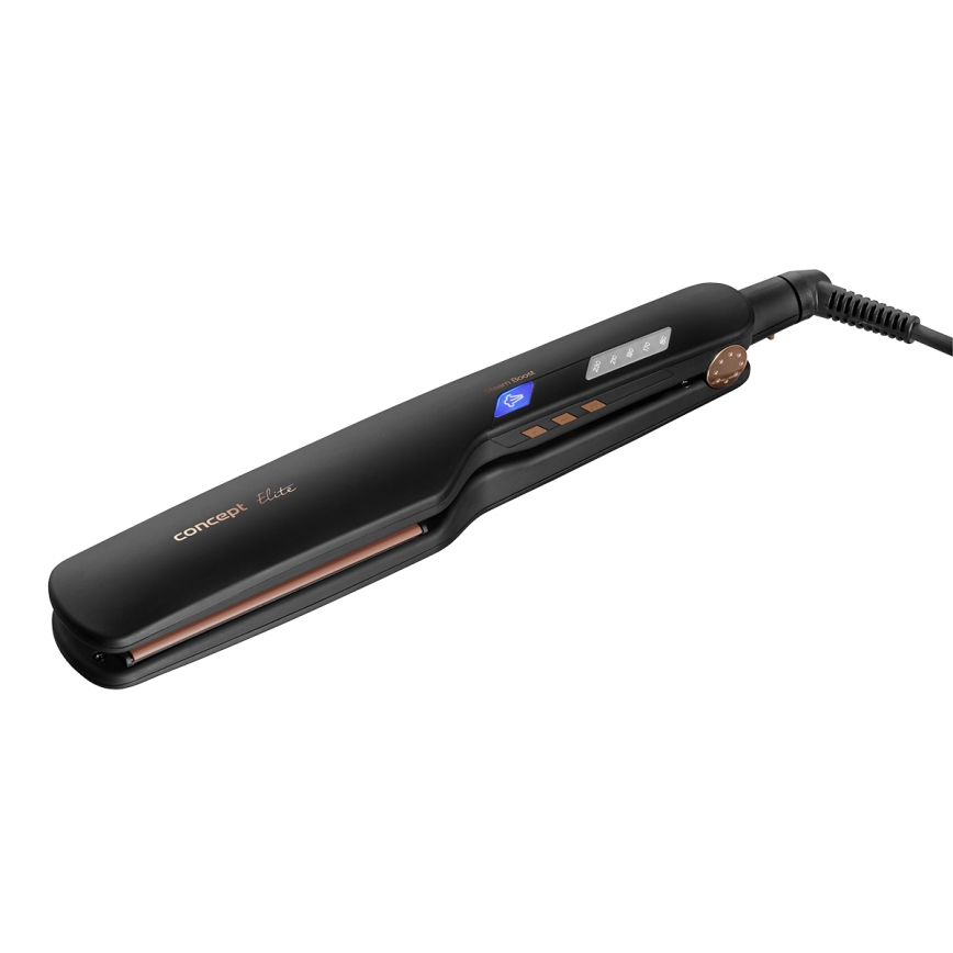 Concept VZ6010 - Tvaika matu taisnotājs ar LED displeju ELITE STEAM BOOST 54W/230V melna