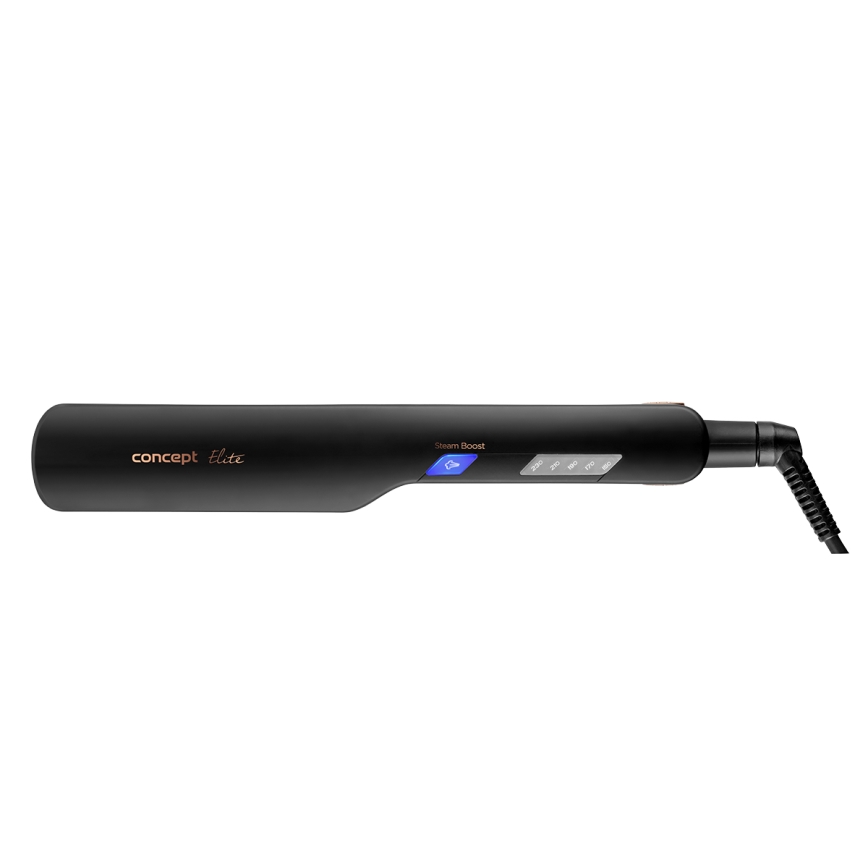 Concept VZ6010 - Tvaika matu taisnotājs ar LED displeju ELITE STEAM BOOST 54W/230V melna