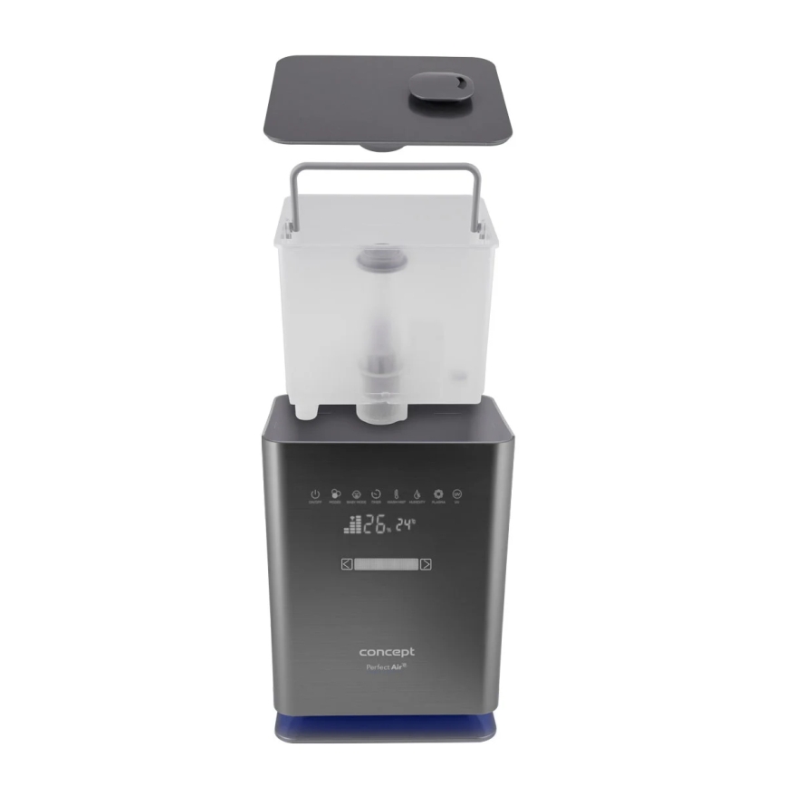 Concept ZV2021- Gaisa mitrinātājs ar aromadifuzoru PERFECT AIR SMART 4,6 l 110W/230V Wi-Fi antracīts + tālvadība
