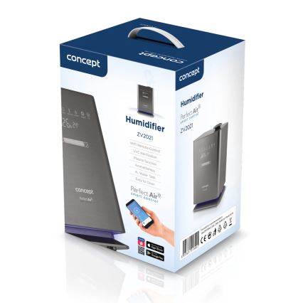 Concept ZV2021- Gaisa mitrinātājs ar aromadifuzoru PERFECT AIR SMART 4,6 l 110W/230V Wi-Fi antracīts + tālvadība