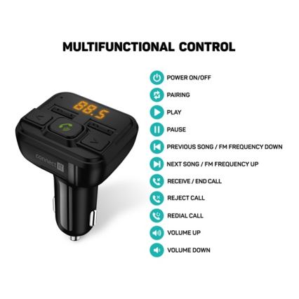 CONNECT IT CCC-8600-BK - FM auto raidītājs ar brīvroku funkciju melna