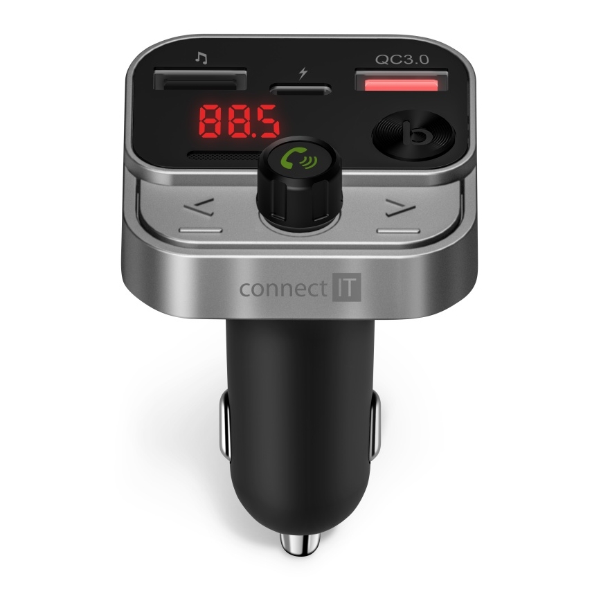 CONNECT IT CCC-8900-AN - FM auto raidītājs ar brīvroku funkciju melna/sudraba