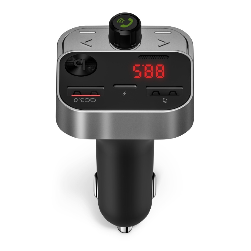 CONNECT IT CCC-8900-AN - FM auto raidītājs ar brīvroku funkciju melna/sudraba