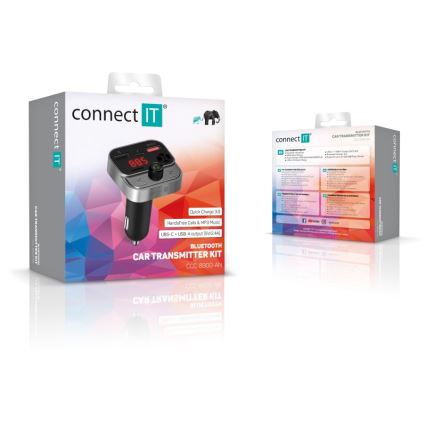 CONNECT IT CCC-8900-AN - FM auto raidītājs ar brīvroku funkciju melna/sudraba