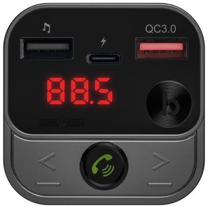 CONNECT IT CCC-8900-AN - FM raidītājs automašīnai ar brīvroku funkciju melns/sudraba