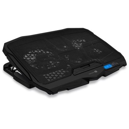 CONNECT IT CCP-2200-BK - Dzesēšanas paliktnis portatīvajam datoram 4x ventilators 2xUSB melna//zila