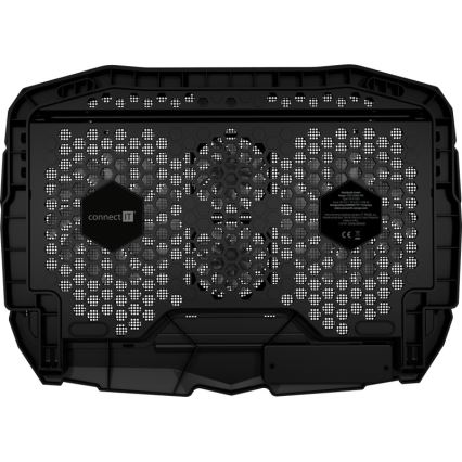 CONNECT IT CCP-2200-RD - Dzesēšanas paliktnis portatīvajam datoram 4x ventilators 2xUSB melna/sarkana