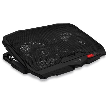 CONNECT IT CCP-2200-RD - Dzesēšanas paliktnis portatīvajam datoram 4x ventilators 2xUSB melna/sarkana