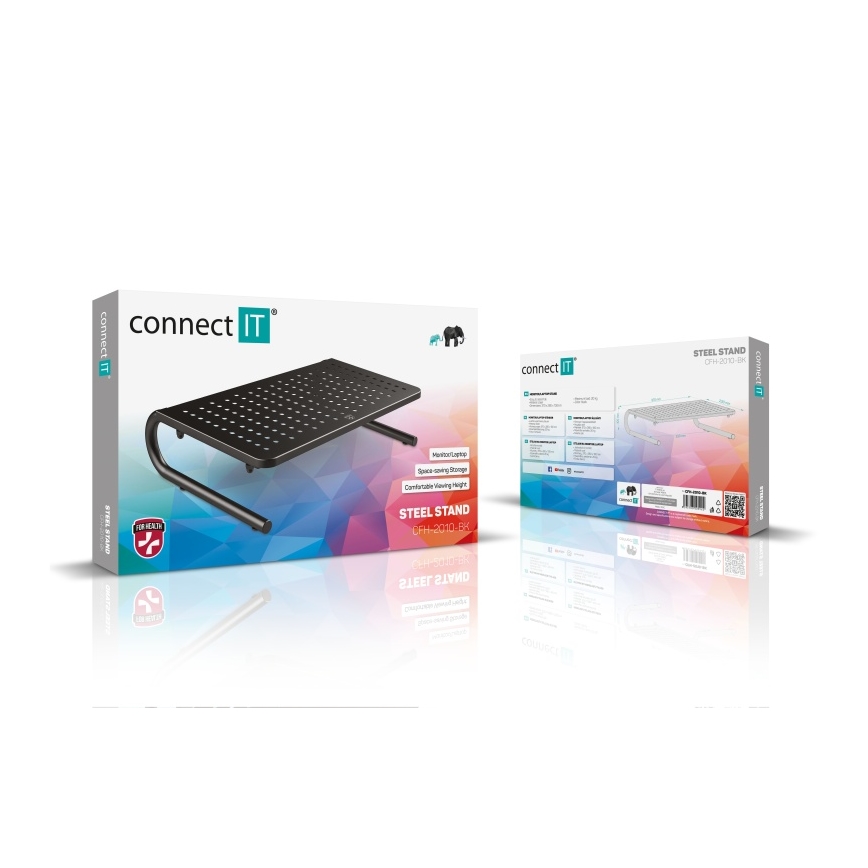 CONNECT IT CFH-2010-BK - Daudzfunkcionāls metāla pamatne melna