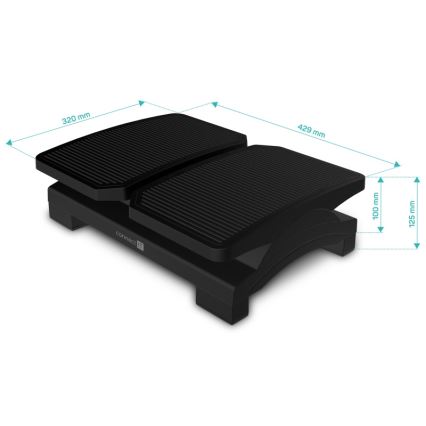 CONNECT IT CFH-4100-BK - Regulējams kāju balsts melna