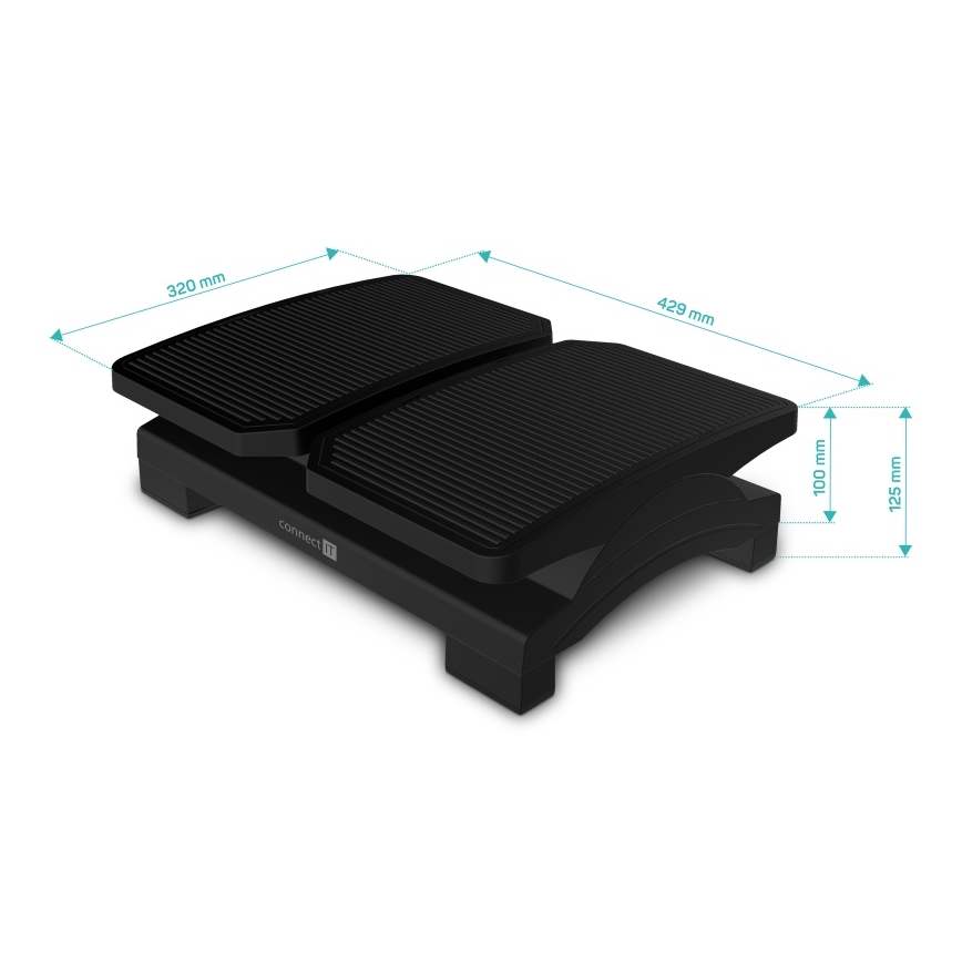 CONNECT IT CFH-4100-BK - Regulējams kāju balsts melna