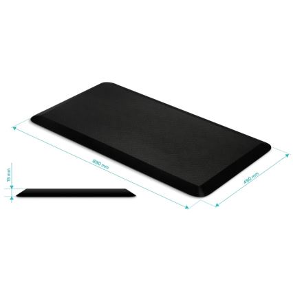 CONNECT IT CFH-4200-BK - Kāju paklājiņš pret nogurumu melna
