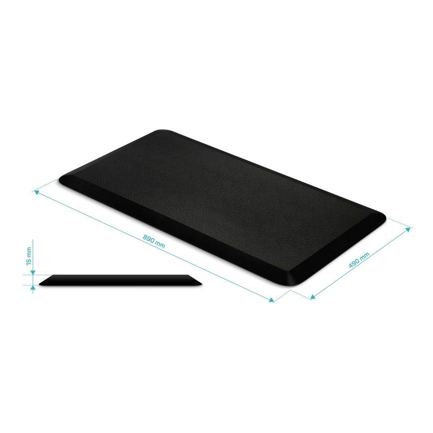 CONNECT IT CFH-4200-BK - Kāju paklājiņš pret nogurumu melna