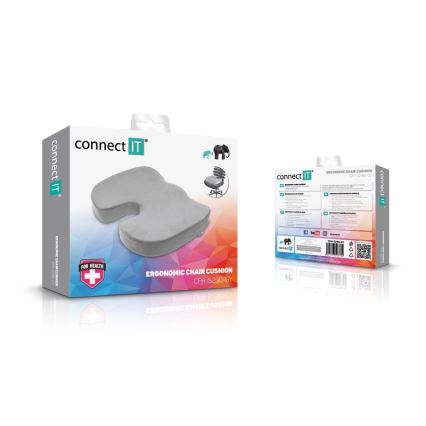 CONNECT IT CFH-5290-GY - Ergonomisks krēsla polsteris pelēka
