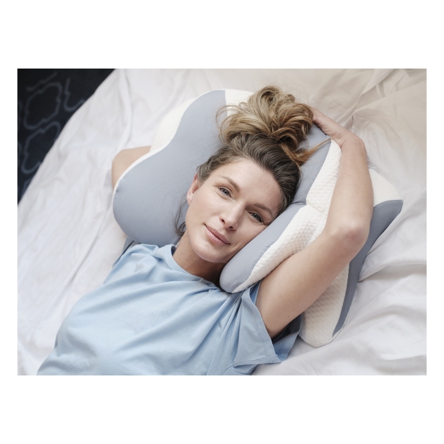 CONNECT IT CFH-6032-WH - Anatomiskā spilvens Gemini balts/pelēks