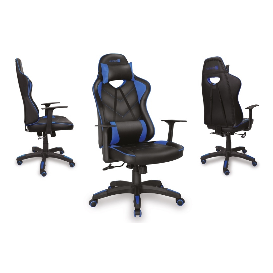 CONNECT IT CGC-0700-BL - Spēļu krēsls LeMans Pro melns/zils
