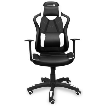 CONNECT IT CGC-0700-WH - Spēļu krēsls LeMans Pro melns/balts