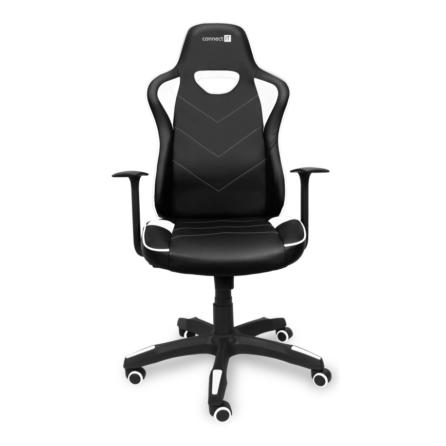 CONNECT IT CGC-0700-WH - Spēļu krēsls LeMans Pro melns/balts