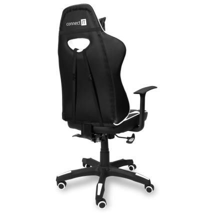 CONNECT IT CGC-0700-WH - Spēļu krēsls LeMans Pro melns/balts