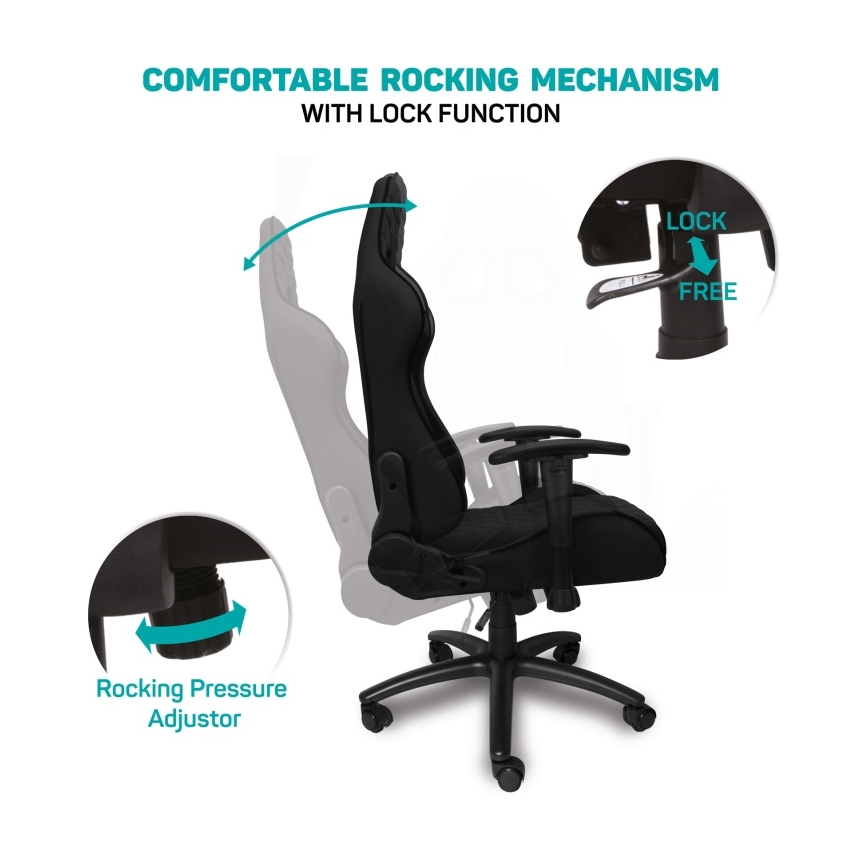CONNECT IT CGC-1200-BK - Gaming krēsls Monaco Pro melna