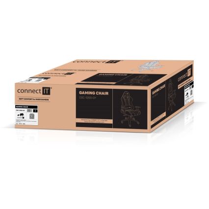 CONNECT IT CGC-1200-GY - Gaming krēsls Monaco Pro pelēka/melna