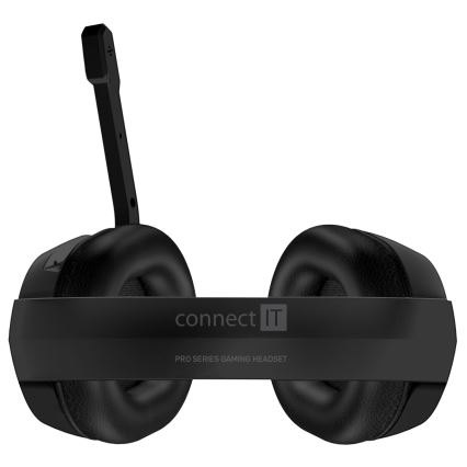 CONNECT IT CHP-3595-BK - LED RGB Vadu spēļu austiņas ar mikrofonu melna