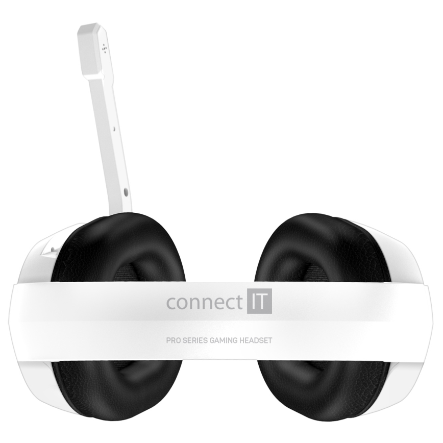 CONNECT IT CHP-3595-WH - LED RGB Vadu spēļu austiņas ar mikrofonu balta/melna