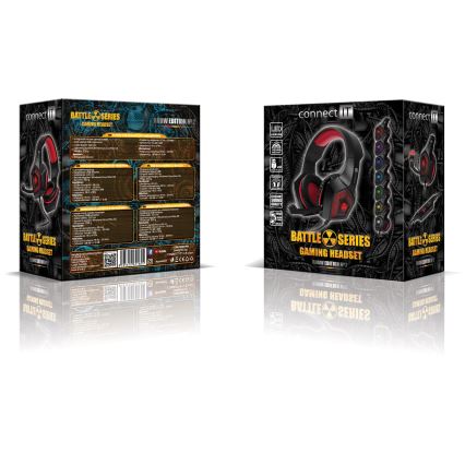 CONNECT IT CHP-5500-RD - LED Vadu spēļu austiņas ar mikrofonu melna/sarkana
