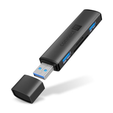 CONNECT IT CHU-4060-AN - USB-A hub ar atmiņas kartes lasītāju 4in1