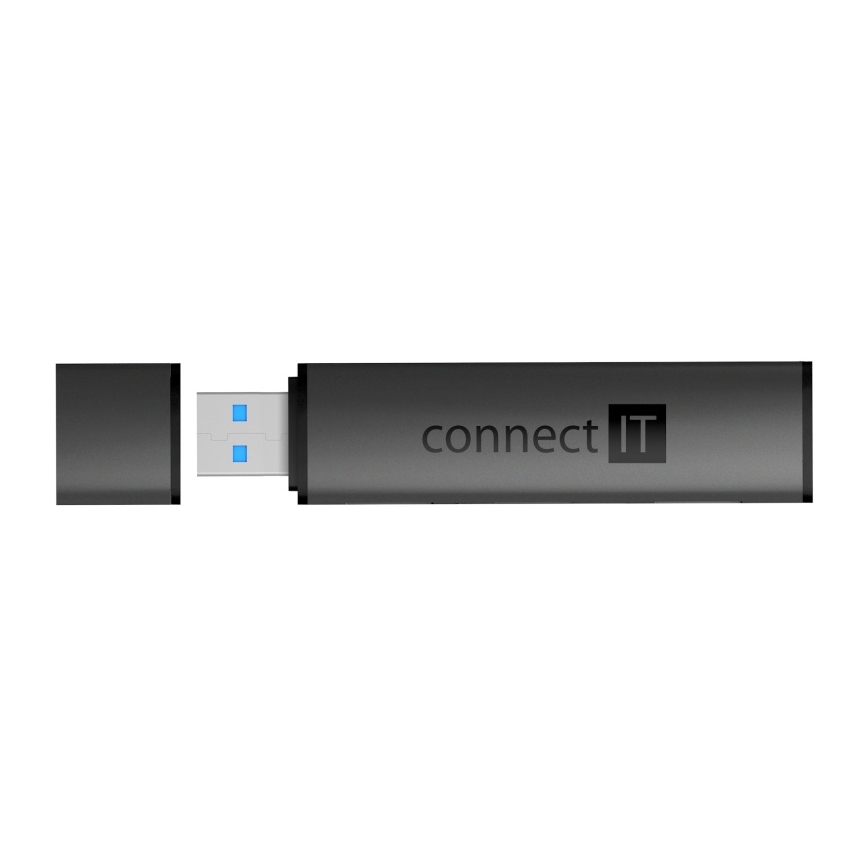 CONNECT IT CHU-4060-AN - USB-A hub ar atmiņas kartes lasītāju 4in1
