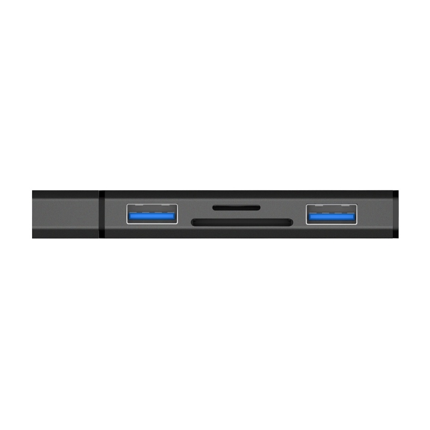 CONNECT IT CHU-4060-AN - USB-A hub ar atmiņas kartes lasītāju 4in1