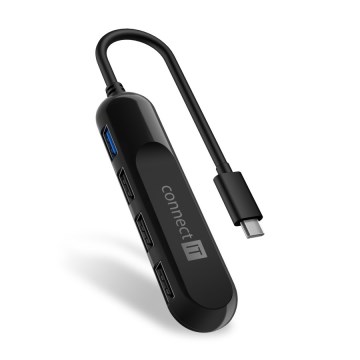 CONNECT IT CHU-5000-BK - USB-C centrmezgls 4in1