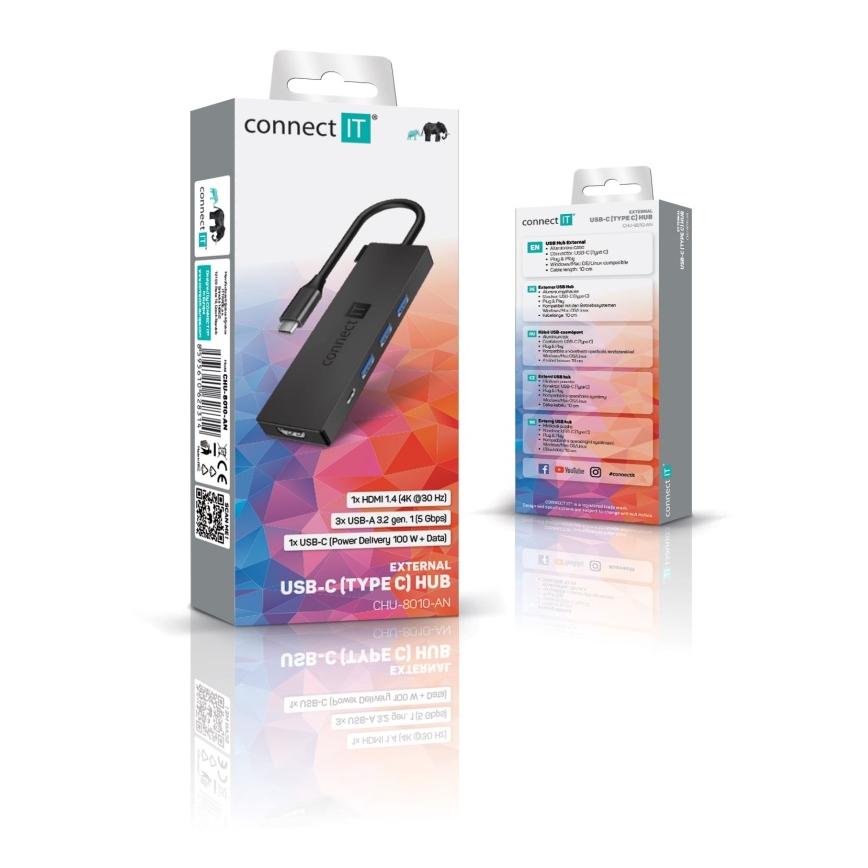 CONNECT IT CHU-8010-AN - USB-C hub 5in1