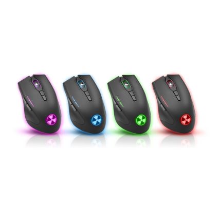 CONNECT IT CI-1128 - LED Vadu spēļu pele 1000/1200/1600/3200 DPI melna