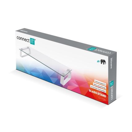 CONNECT IT CI-1135 - Daudzfunkcionāls stikla pamatne caurspīdīga/balta