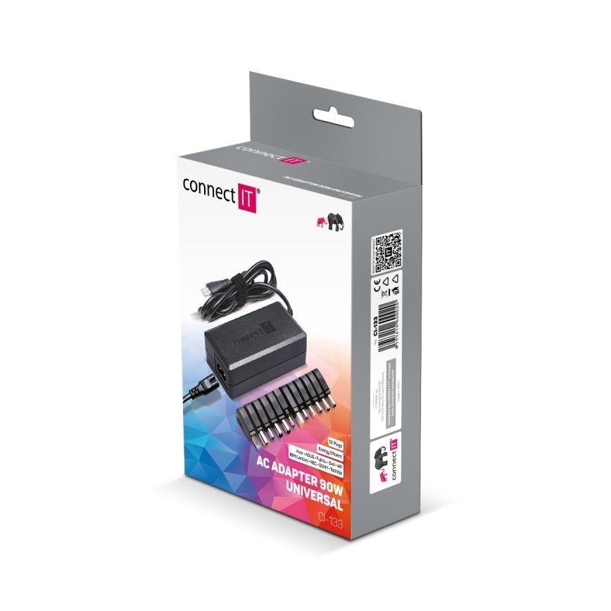 CONNECT IT CI-133 - Universāls strāvas adapteris portatīvajiem datoriem 90W
