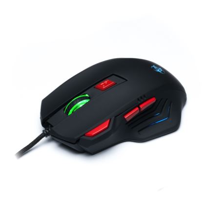 CONNECT IT CI-191 - LED Vadu spēļu pele 800/1600/2400/3200 DPI melna