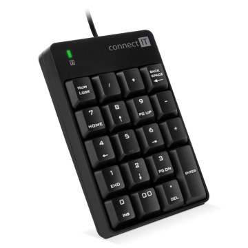 CONNECT IT CKB-0060-BK - Vadu ciparu tastatūra melna