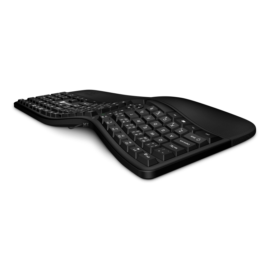 CONNECT IT CKB-2800-CS - Ergonomiska bezvadu tastatūra ar CZ/SK lokalizāciju melna
