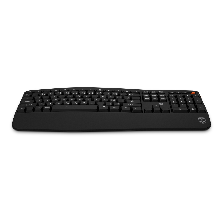 CONNECT IT CKM-6010-CS - Ergonomiska bezvadu tastatūra un pele 800/1200/1600/2400 DPI ar CZ/SK lokalizāciju 1xAA + 2xAAA melna
