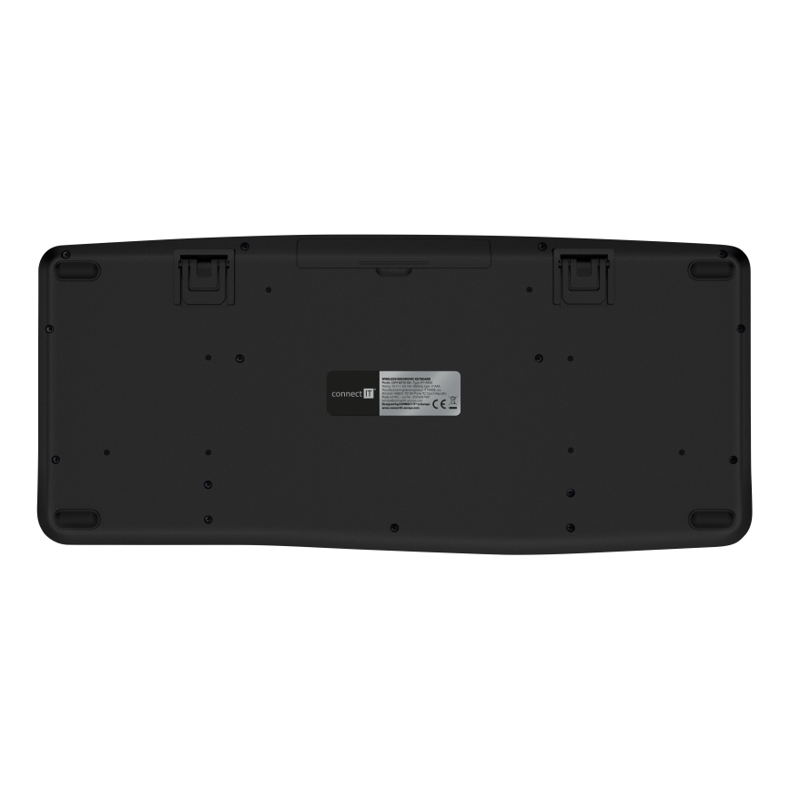 CONNECT IT CKM-6010-CS - Ergonomiska bezvadu tastatūra un pele 800/1200/1600/2400 DPI ar CZ/SK lokalizāciju 1xAA + 2xAAA melna