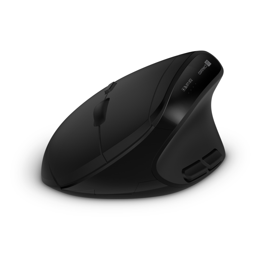 CONNECT IT CKM-6010-CS - Ergonomiska bezvadu tastatūra un pele 800/1200/1600/2400 DPI ar CZ/SK lokalizāciju 1xAA + 2xAAA melna
